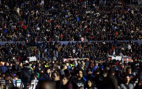 Graderíos del estadio Olímpico Atahualpa durante el show de Roger Waters.