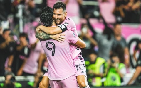 Leonardo Campana y Messi en el Inter Miami.