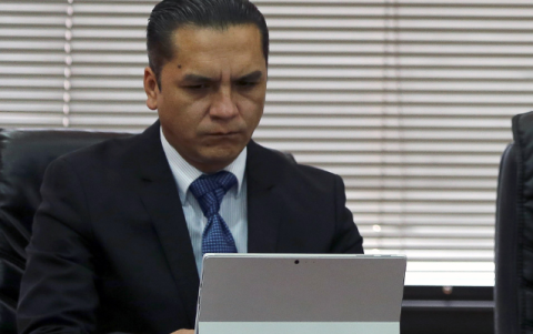 Fotografía de archivo fechada el 30 de septiembre de 2019 que muestra al presidente del Consejo de la Judicatura de Ecuador, Wilman Terán.