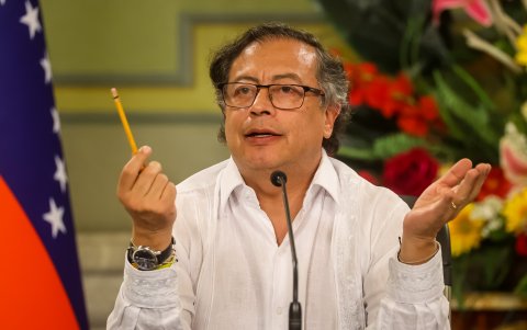 El presidente Gustavo Petro, en una de sus recientes apariciones públicas.