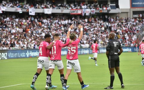 Festejo de Independiente del Valle.