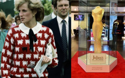 Vestido de Marilyn Monroe y abrigo de oveja de negra