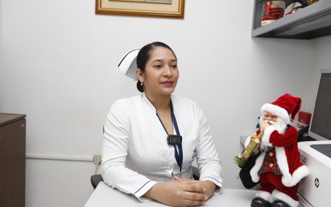 Paola Haro recuerda entre la felicidad y la melancolía su trabajo en el área pediátrica.