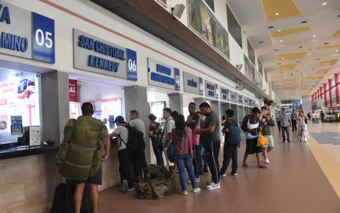 Comercio. La venta de boletos para pasajes interprovinciales incrementó desde el jueves.