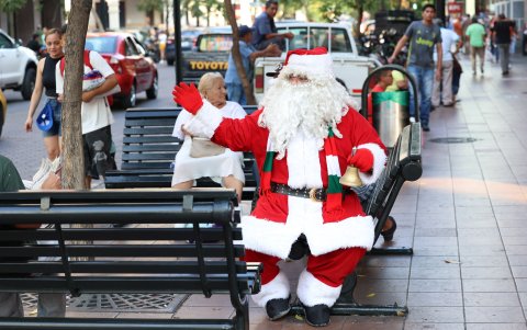 Un personaje captado en pleno centro