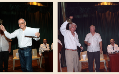 Como sus excompañeros, tocaron la última campanada Vincent Zeller (foto derecha) y Luis Flor y Hernán Uscocovich (foto izquierda).