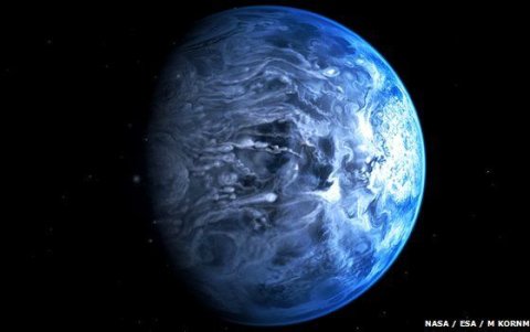 El HD 189733b está situada a unos 63 años luz de distancia de la Tierra