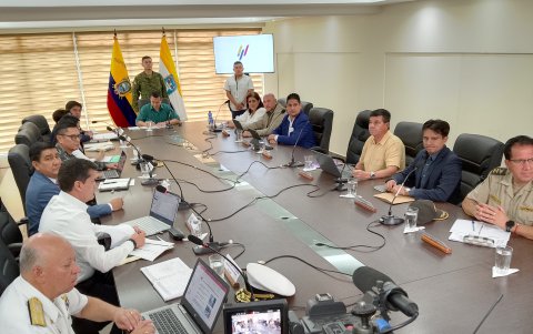 El presidente Noboa tuvo una reunión similar sobre seguridad la semana pasada en Daule, Guayas.