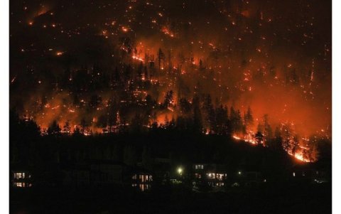 Incendio forestal, Columbia Británica, Canadá
