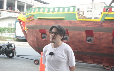 El artista plástico quiteño Francisco Baquerizo, director del proyecto.