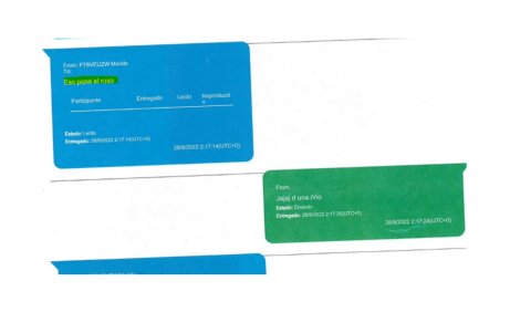 Chats entre Norero y Jordán en el que se menciona a Ronny Aleaga, según la Fiscalía