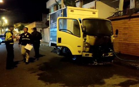 Un camión fue blanco de los hechos delictivos registrados en Loja