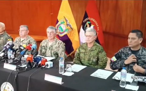 Los miembros del Comando Conjunto durante una rueda de prensa en la informaron detalles de los operativos.