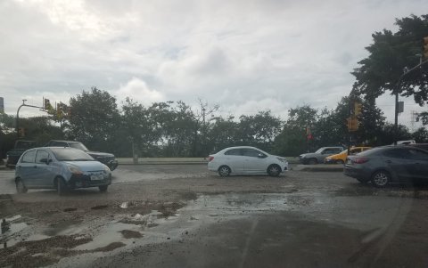 El tránsito se volvió lento en esta zona del sur de Guayaquil