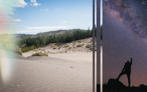 En este lugar podrás transitar por dunas de arena. Y por las noches maravillarte con un cielo cmpletamente esrrellado.