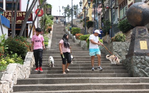 Peñas. Pocas familias recorren el sitio