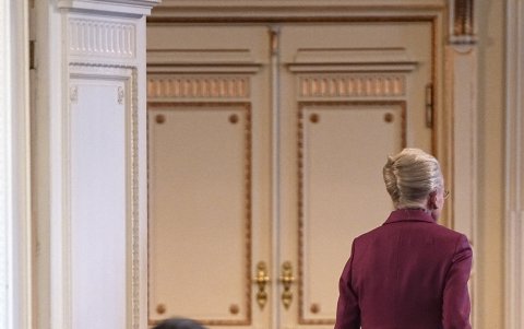 Ella se marchó a su residencia luego del acto.