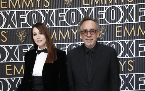 Monica Bellucci con Tim Burton.