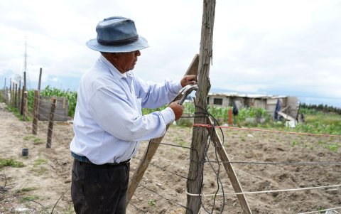 En el sector de Bellavista, en Calderón, los moradores sufren porque no tienen agua para los sembríos, alimentación y aseo personal. Deben pedir a los vecinos o comprar agua en botellones.