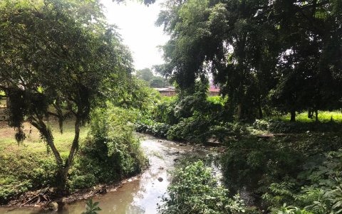 Las aguas del río Nadadero, en el cantón San Lorenzo, aparecen turbias, debido a las descargas irregulares que hacen a su afluente, actualmente, contaminado.