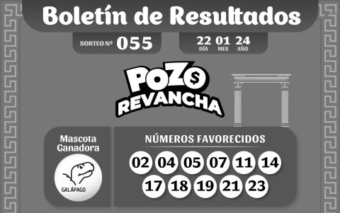 BOLETIN POZO 1068, REVANCHA 055, LUNES 22 DE ENERO 2024