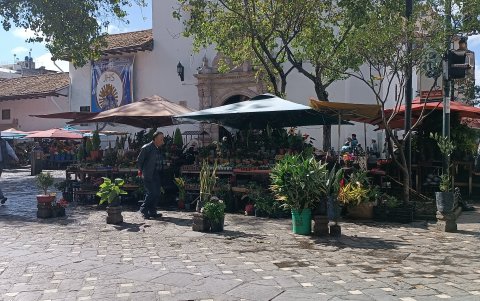 El mercado de las flores de Cuenca es uno de los sitios más visitados por los turistas.