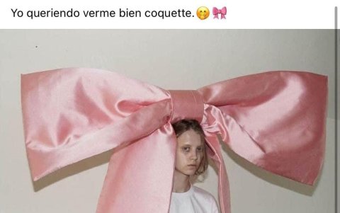 Meme sobre el estilo coquette.