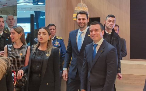 Una comitiva de ministros acompañó al presidente Daniel Noboa a la inauguración de la Fitur.