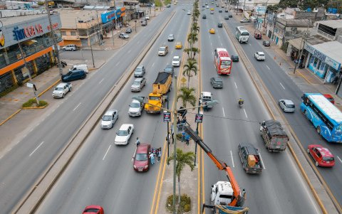 En la avenida Nicolás Lapentti, la principal de Durán, se aplicará la medida.