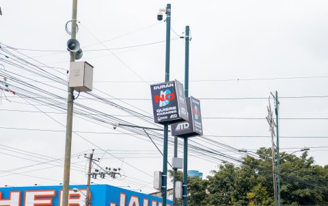 Estos letreros fueron colocados en varias zonas de Durán