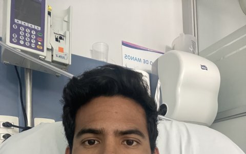 Armando estuvo cinco días internado en el Hospital del Trabajador, en Viña del Mar, Chile.