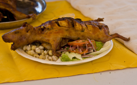 El cuy asado es uno de los platos típicos de Cuenca.