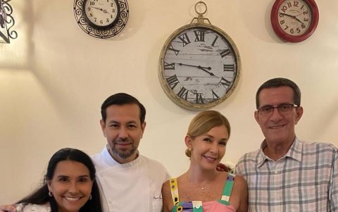 Con Ana Buljubasich, Byron Rivera y Rocío Cedeño.