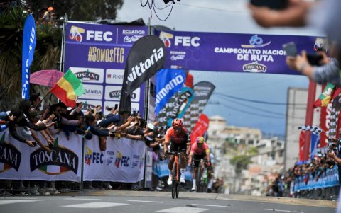 Narváez se llevó el sábado 3 de febrero el título nacional de ruta en el sprint final.