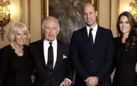 La familia real británica.