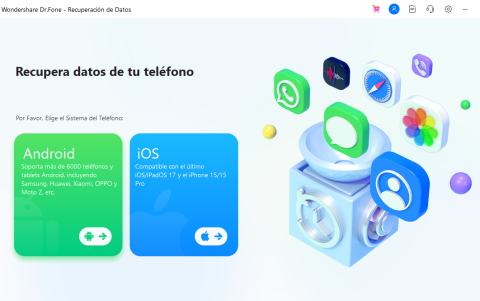 Elige Android o iOS dependiendo del sistema de tu dispositivo