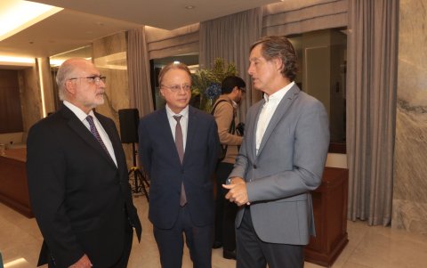 José Vicente Maldonado, Walter Spurrier y Luis Alberto Salvador.