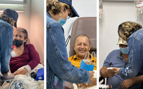 Valeria Constante comparte su testimonio de sanación y palabras de fe con los enfermos.