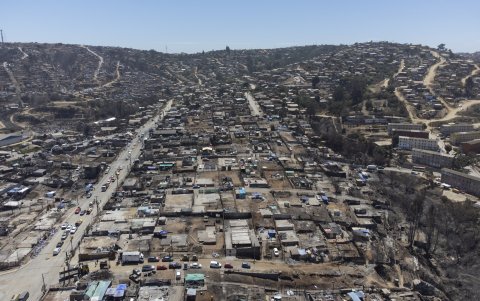Los incendios afectaron la Quinta Región de Chile.