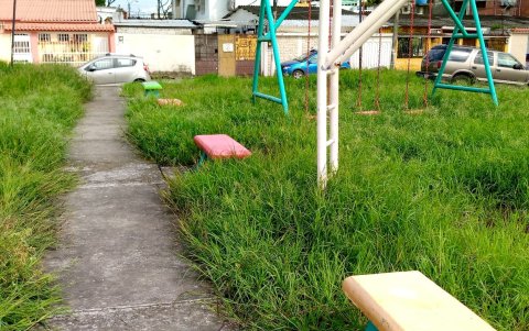 Guayacanes. En la IV etapa de Guayacanes persiste el malestar por la maleza crecida en sus parques.