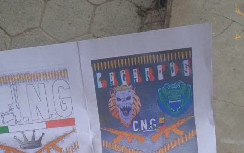 Este fue el panfleto con las amenazas que dejaron en la plazoleta.