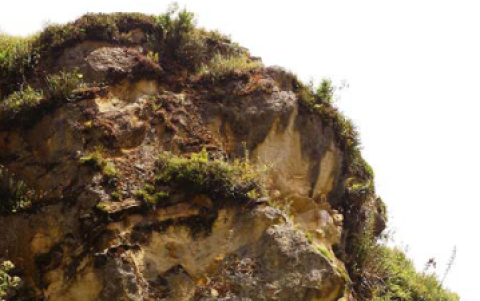 El rostro del inca que se divisa en el cerro.