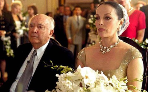 En la boda de la pareja.