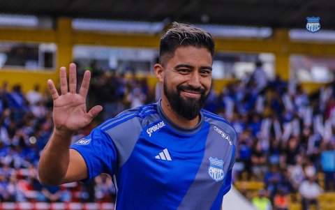 No paraba de sonreír Christian Noboa, en su primera Explosión Azul.