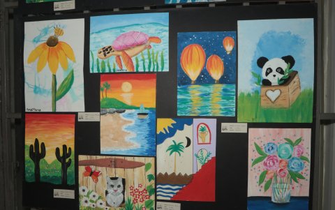 Fueron cincuenta artistas, con edades desde los 5 años en adelante, y más de 140 obras.