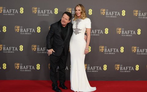 Michael J. Fox con Tracy Pollan.