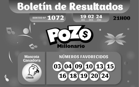 BOLETIN POZO 1072, REVANCHA 059 - LUNES 19 DE FEBRERO 2024