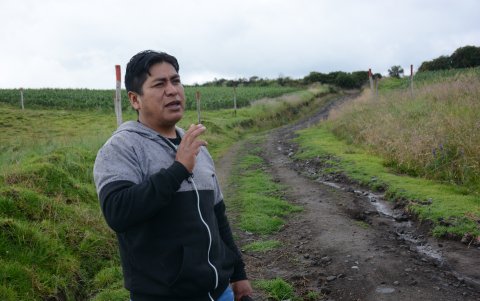 Luis Espinoza mostró la ruta que tomaron Raúl Carpio y Jhon Cerón.