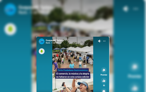 Posteo de la Empresa Pública Municipal de Turismo, con una fecha posterior al contrato de medio millón de dólares.