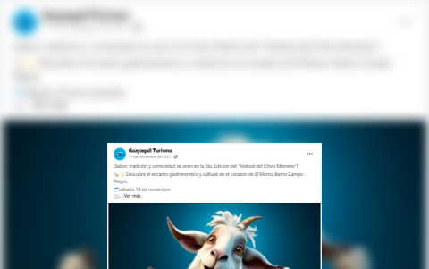 Posteo de la Empresa Pública Municipal de Turismo.